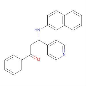 1-Propanone, 3-(2-naphthalenylamino)-1-phenyl-3-(4-pyridinyl)- molecular structure