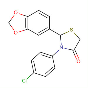 4-Thiazolidinone, 2-(1,3-benzodioxol-5-yl)-3-(4-chlorophenyl)- molecular structure