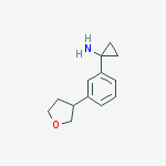 Cyclopropanamine, 1-[3-(tetrahydro-3-furanyl)phenyl]- molecular structure