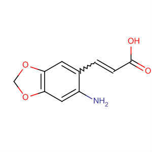 2-Propenoic acid, 3-(6-amino-1,3-benzodioxol-5-yl)- molecular structure