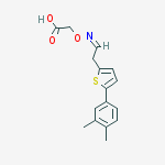 [({(1Z)-2-[5-(3,4-dimethylphenyl)thiophen-2-yl]ethylidene}amino)oxy]acetic acid molecular structure