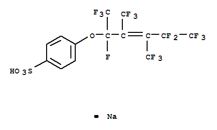 sodium 4-[[1,4,4,5,5,5-hexafluoro-1,2,3-tris(trifluoromethyl)-2-pentenyl]oxy]benzenesulphonate molecular structure