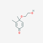 2,5-CYCLOHEXADIEN-1-ONE, 4-(2-HYDROXYETHOXY)-3,4-DIMETHYL- molecular structure