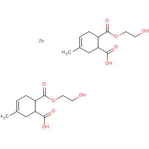 4-Cyclohexene-1,2-dicarboxylic acid, 4-methyl-, mono(2-hydroxyethyl)ester, zinc salt (2:1) molecular structure