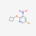 5-Bromo-2-cyclobutoxy-3-nitro-pyridine molecular structure