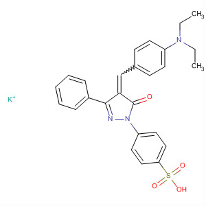 Benzenesulfonic acid,4-[4-[[4-(diethylamino)phenyl]methylene]-4,5-dihydro-5-oxo-3-phenyl-1H-pyrazol-1-yl]-, potassium salt molecular structure