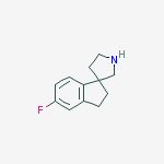 6-fluorospiro[1,2-dihydroindene-3,3'-pyrrolidine] molecular structure