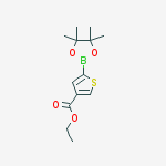 ETHYL 5-(4,4,5,5-TETRAMETHYL-1,3,2-DIOXABOROLAN-2-YL)THIOPHENE-3-CARBOXYLATE molecular structure