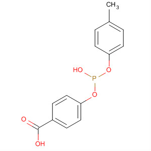 Benzoic acid, 4-[[hydroxy(4-methylphenoxy)phosphinyl]oxy]- molecular structure