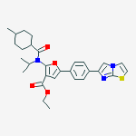3-Furancarboxylic  acid,  5-(4-imidazo[2,1-b]thiazol-6-ylphenyl)-2-[[(trans-4-methylcyclohexyl)carbonyl](1-methylethyl)amino]-,  ethyl  ester