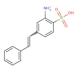 Benzenesulfonic acid, 4-(2-phenylethenyl)-, ammonium salt molecular structure