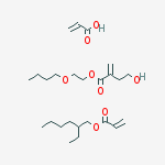 2-butoxyethyl 4-hydroxy-2-methylidenebutanoate;2-ethylhexyl Prop-2-enoate;prop-2-enoic Acid molecular structure
