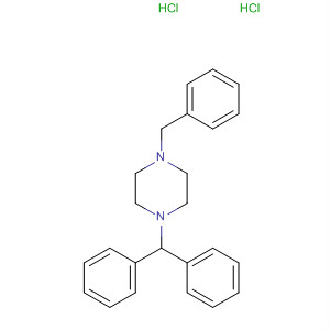 Piperazine, 1-(diphenylmethyl)-4-(phenylmethyl)-, dihydrochloride molecular structure