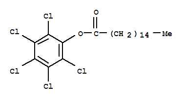 pentachlorophenyl palmitate molecular structure