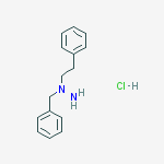 1-benzyl-1-(2-phenylethyl)hydrazine;hydrochloride molecular structure