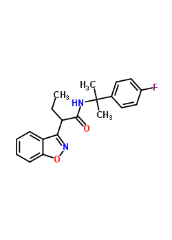 2-(1,2-benzoxazol-3-yl)-N-[2-(4-fluorophenyl)propan-2-yl]butanamide